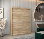 Šatní skříň Abi V1 Barva korpusu: Černá, Rozměry: 120 cm, Dveře: Dub artisan