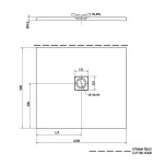 POLYSAN - FLEXIA vanička z litého mramoru s možností úpravy rozměru, 100x90cm, bílá mat 72925MAT