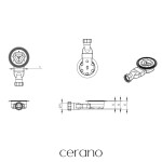CERANO - Sifon sprchové vaničky - slim - 90mm - DN40 - šedá CER-481435