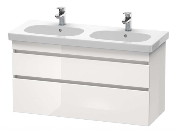 DURAVIT - DuraStyle Umyvadlová skříňka 61x115x45 cm, 2 zásuvky, lesklá bílá DS648602222
