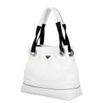 Trendy dámská koženková kabelka na rameno Paula, bílá