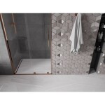 MEXEN/S - Velar L posuvné sprchové dveře 90, transparent, růžové zlato 871-090-003-01-60