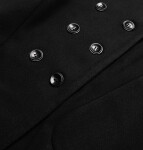 Černý dámský kabát plus size s kapucí (2728) odstíny černé 48