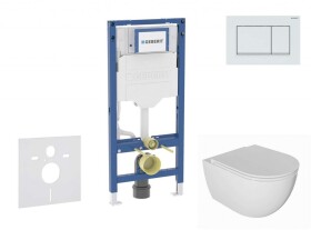GEBERIT - Duofix Set předstěnové instalace, klozetu Oudee a sedátka softclose, tlačítko Sigma30, bílá/bílá mat SANI11CA3135B