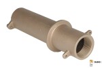 Hugo Lahme průchod stěnou, bronz, vnitřní závit 1 1/2“ x 1 1/2“, délka 240 mm, pro keramické bazény