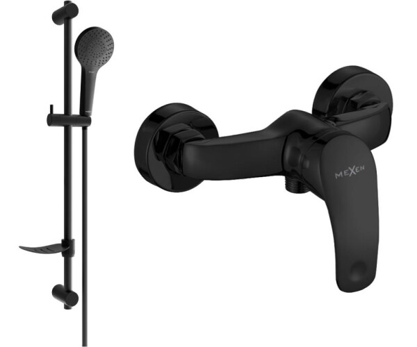 MEXEN - Fabia DF05 Sprchová baterie s příslušenstvím, černá 74654DF05-70