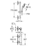 GROHE - Precision Trend Sprchový set s termostatem, 3 proudy, chrom 34855003