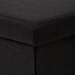 Taburet s úložným prostorem, látka černá