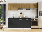 FRONTI Kuchyňská linka VIVIEN 240cm - Dub artisan + grafit