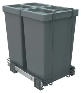 Elletipi ECOFIL / Vestavný odpadkový koš / Výsuvný systém / S rámem / 2x24 l