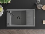 MEXEN/S - Elias granitový dřez 1-miska včetně baterie Carla, šedá 6511-71-670700-70-B