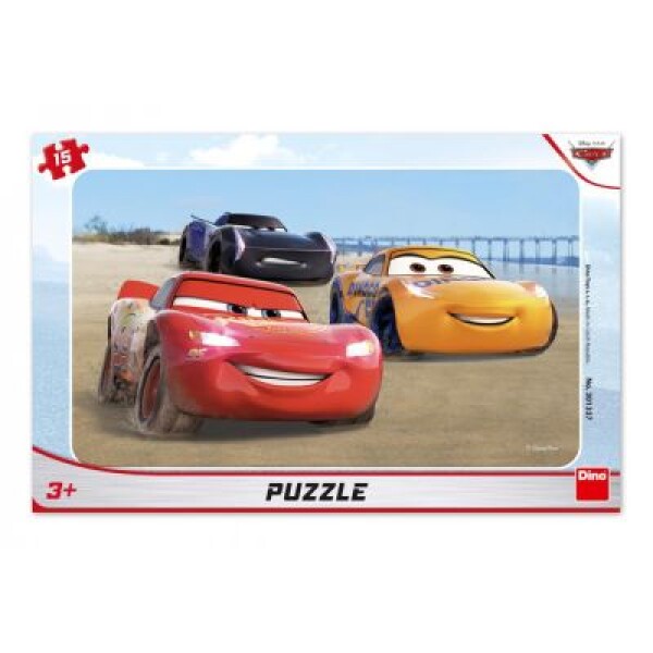 Puzzle Cars závodí 15 dílků na podložce - Dino