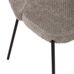 Židle jídelní, lanýžová látka, černé kovové nohy.