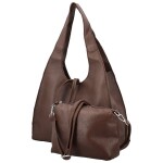 Trendy dámský koženkový set kabelek Winona, coffee