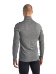 Pánské merino tričko s dlouhým rukávem ICEBREAKER Mens 200 Oasis LS Half Zip, Gritstone Heather velikost: L