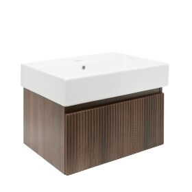 Koupelnová skříňka s umyvadlem SAT Evolution 58x30x44,8 cm ořech mat SATEVO60NAU2 SATEVO60NAU2