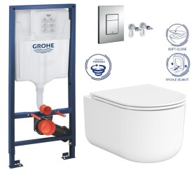 Rapid SL pro závěsné WC 38528SET s chromovou deskou + WC CERSANIT INTRO PRO OVAL /VÍROVÉ SPLACH/+ SEDÁTKO 38772001 IR1