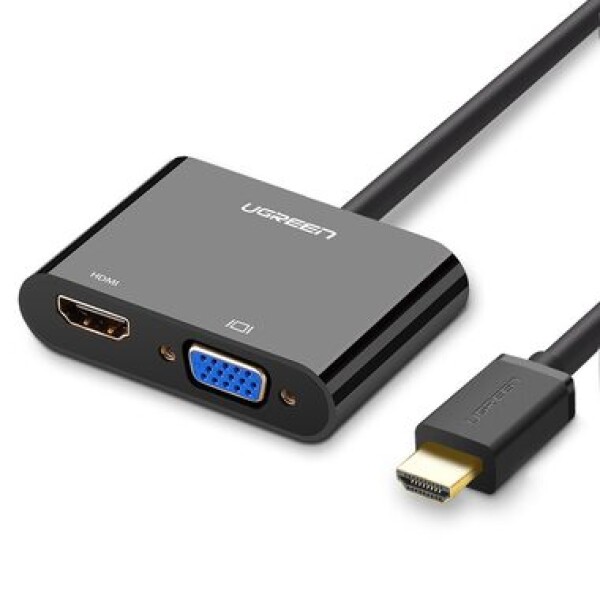 UGREEN Adaptér HDMI (M) - HDMI (F) VGA (F) 3.5mm Jack (F) 0.3m černá (6957303847440)