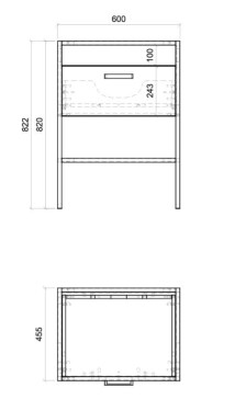 COMAD - Skříňka pod umyvadlo 60cm 1 zásuvka BROOKLIN 5907611648186