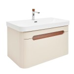 Koupelnová skříňka s umyvadlem a baterií SAT Fusion 77,5x43x45 cm pískově béžová mat SATFUSION80BEUBA SATFUSION80BEUBA
