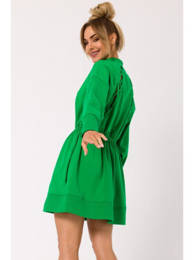 M733 Šaty na zip s ozdobným šněrováním - zelené EU 2XL/3XL