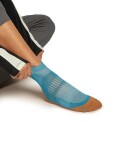 Pánské merino turistické ponožky ICEBREAKER Mens Hike+ Light Mini, Topaz/Trail velikost: 44,5-46,5 (L)
