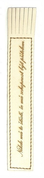 Kožená záložka se střapci Někdo má to štěstí, že má schopnost být přítelem