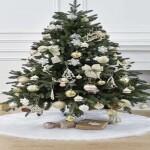 Podložka pod vánoční stromeček, chlupatá, 150 cm, bílá Ruhhy 22228