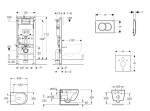 GEBERIT - Duofix Set předstěnové instalace, kompaktního klozetu Oudee Vortex a sedátka softclose, tlačítko Delta01, alpská bílá SANI11CA3168B