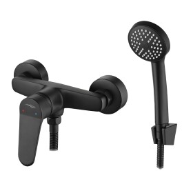 Kuchinox - ATEZ sprchová baterie nástěnná s příslušenstvím, černá BTK_741D