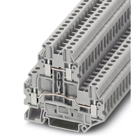 Phoenix Contact UTTB 4-BE 3074444 řadová svorka průchodky Pólů: 4 0.14 mm² 6 mm² šedá 50 ks