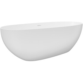 CERANO - Vana z litého mramoru Antonia - volně stojící - bílá matná - 170x75x55 CER-417524