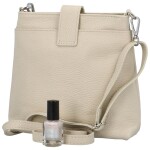 Stylová dámská kožená crossbody Dopina, béžová