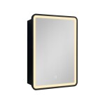 Zrcadlová skříňka s osvětlením SAT 50x71 cm černá SATZGALED5071CE SATZGALED5071CE