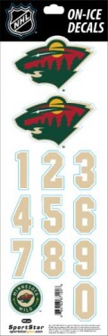 Sport Star Samolepky na Helmu Minnesota Wild NHL Decals Cream
