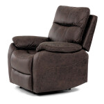 TV a relaxační křeslo s elektrickým ovládáním, potah hnědá látka v dekoru vintage, 1 motor 240V
