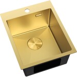 MEXEN - Solix ocelový dřez 1-bowl 400 x 500 mm, zlatá 6406401000-55