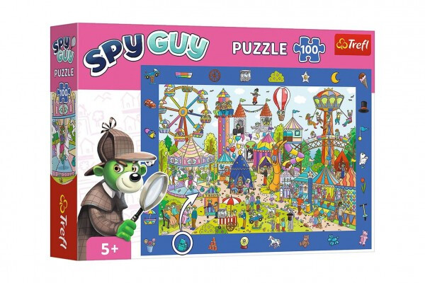 Puzzle s hledáním obrázků Spy Guy: Zábavní park/100 dílků