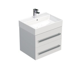 Koupelnová skříňka s umyvadlem SAT Cube Way 60x53x46 cm bílá lesk CUBE46602BISAT CUBE46602BISAT