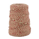 Chic Antique Jutový provázek 160 m – Cherry / Beige / Gold thread, červená barva, textil