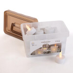 Sada 24 ks čajových LED svíček s časovačem