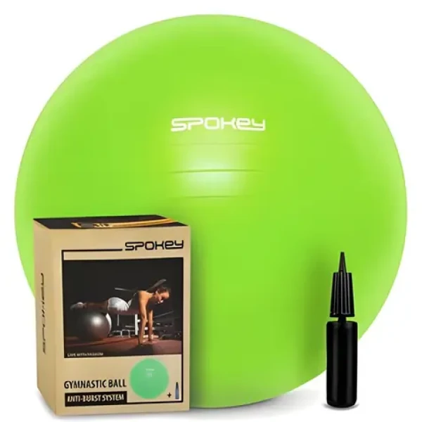 Spokey FITBALL III zelená / Gymnastický míč / 65 cm / pumpička v balení (5902693288978)