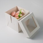 Cake star dortová krabice na Bento dort s průhledným víkem 18x18x18cm