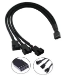 1stCOOL PWM-SPLIT-3 / Rozbočovač PWM ventilátorů / 1x 4pin - 3x 4pin / 25 cm / opletený (PWM-SPLIT-3)