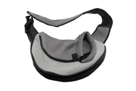 Travel taška pro psa přes rameno Barva: Šedá, Dle váhy psa: do 3,5 kg 38 x 22 cm, 42 x 26 cm