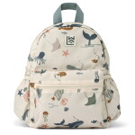 LIEWOOD Dětský batoh Andreas Sea Creature / Sandy 5,5 l, krémová barva, textil