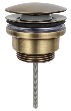 SAPHO - Umyvadlová výpust 5/4“, click-clack, velká zátka, 5-65, bronz CV1110BR
