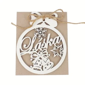 Kúzlo dreva Vánoční dekorace Láska 10 cm (KD3124)