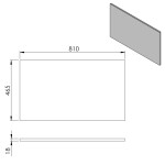 SAPHO - CIRASA/EZARA deska DTDL 81x1,8x46,5cm, dub stříbrný CR081-1111