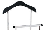 Němý sluha, výška 108 cm, MDF - černý matný lak, kov - chrom, nosnost 5 kg